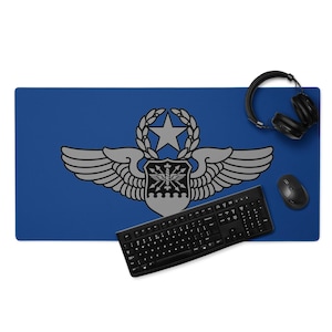 Asas de Mestre Navegador da USAF – Emblema da Força Aérea dos Estados Unidos | Escudo da Tripulação Aérea | Mousepad para jogos