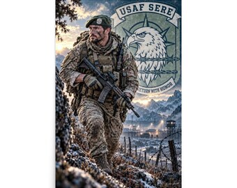 SERE Specialist Wall Art | Survival Evasion Resistance Escape Military Art | Return With Honor Tactical Decor | Echo Valor Poster