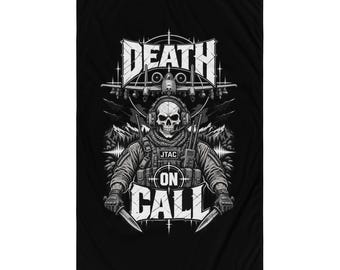 Death on Call JTAC Emblem – Tactical Skull Headset Military Air Support Tribute Flag
