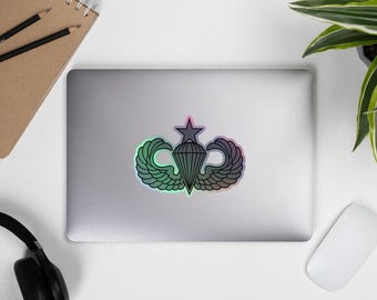 Brevetto Metallo US Airborne MASTER Paracadutisti Ali Stella - Foto 12