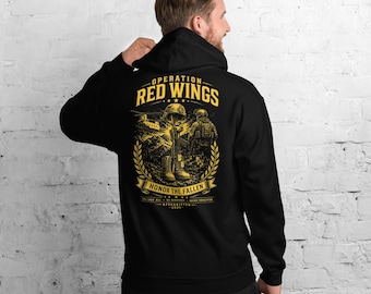 Operation Red Wings Tribute Design | June 28 2005 Memorial Artwork | Honor the Fallen Afghanistan Unisex Hoodie