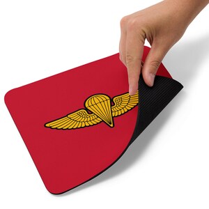 Gold Jump Wings Parachutist Airborne Wings Mousepad