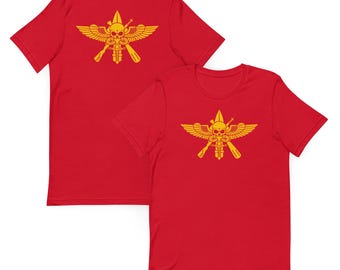 USMC Marine Recon Inspired Winged Skull Emblem – Gold Combat Diver Insignia Unisex t-shirt