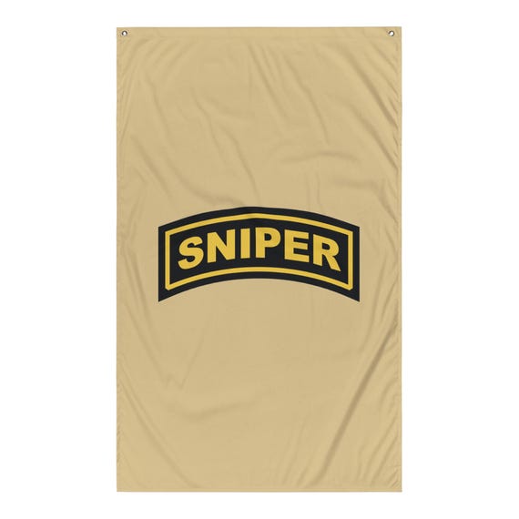 Sniper Tab Flag - Durable Polyester, Tactical Wall Hanging