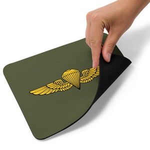 Navy and Marine Corps Parachutist Badge – Military Jump Wings Emblem – USN USMC Airborne Mouse pad