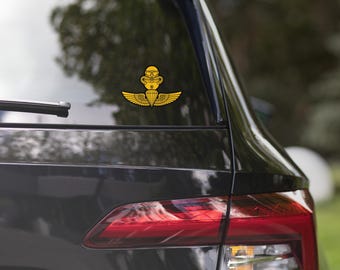 Marine Recon SCUBA Bubble and Jump Wings Emblem – Gold Military Parachutist Diver Insignia Bubble-free stickers