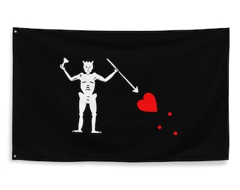 Piratenflagge Jolly Roger – 90 X 150 Cm, Nylon, Doppelseitig Bestickt, Mit Messingösen