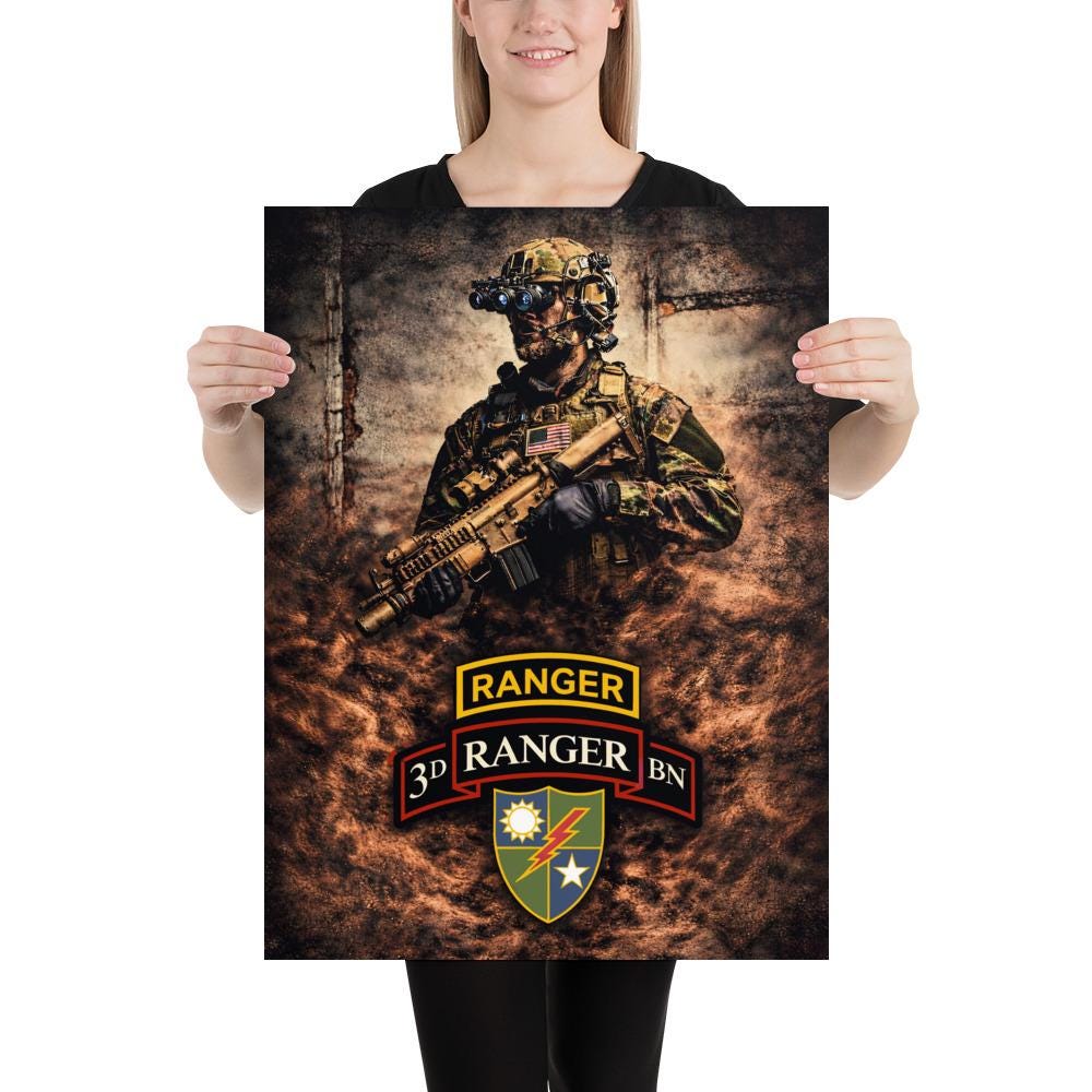 3rd Battalion 75th Ranger Regiment Poster | Elite U.S. Army Ranger Wall ...