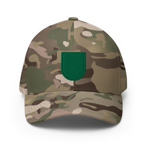 Gorra de sarga estructurada Flexfit bordada con flash del 10.º Grupo de Fuerzas Especiales del Ejército