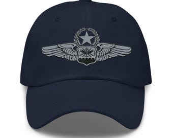 Skrzydła nawigatora głównego USAF – emblemat Sił Powietrznych Stanów Zjednoczonych | Haftowana czapka z tarczą załogi lotniczej