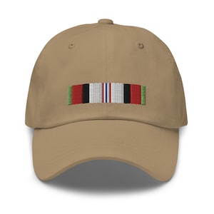 Veteran Afghanistan Campaign Ribbon Embroidered Dad hat