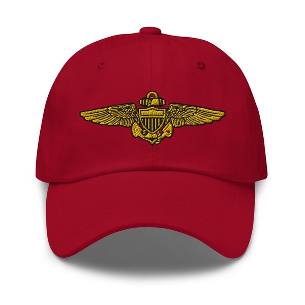 Naval Aviator Aviation Wings Embroidered Dad hat