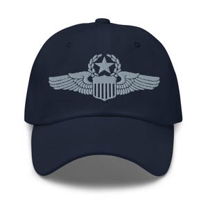 USAF Command Pilot Wings – U.S. Air Force Senior Aviator Badge Embroidered Dad Hat