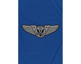 USAF Enlisted Aircrew Basic Wings | Air Force Aviation Badge Tribute | Military Flight Crew Emblem Flag