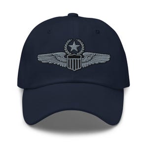 USAF Command Pilot Wings – U.S. Air Force Senior Aviator Badge | Military Flight Emblem Embroidered Dad Hat