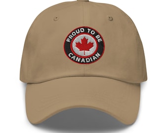 Gorra bordada de papá "Orgulloso de ser canadiense"