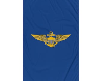 Naval Aviator Aviation Wings – US Navy Pilot Badge | Military Flight Emblem Flag