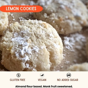 Vegan gluten free sugar free lemon cookies