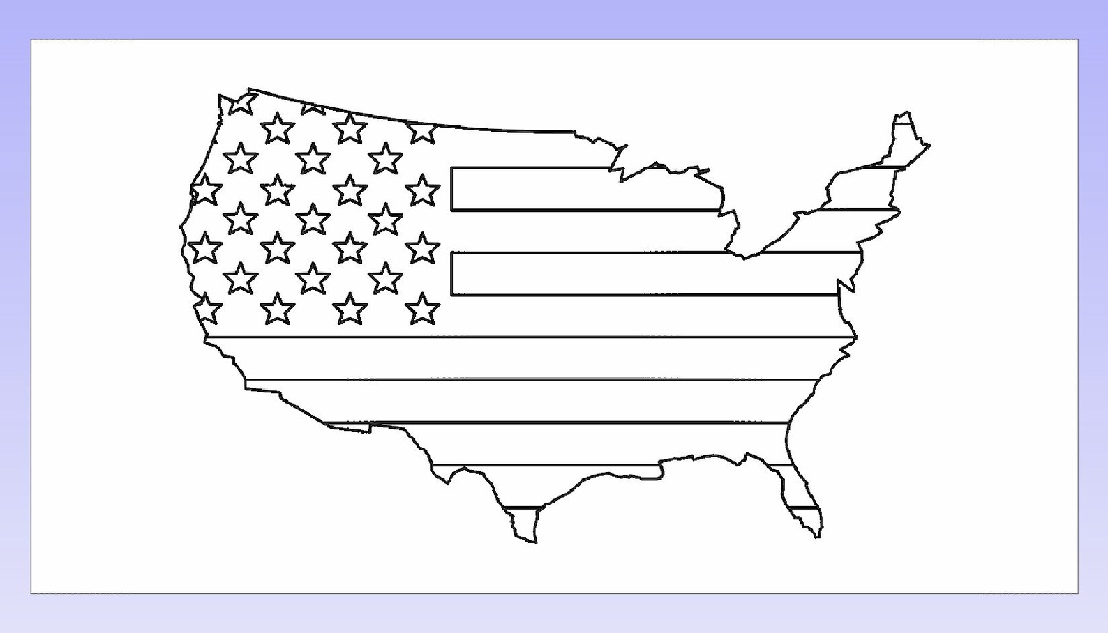 USA Karte Umriss US Flag Svg-Eps-Dxf-Pdf Dateiformate Top | Etsy