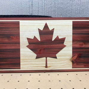 Rustic Canadian wooden flag Wood Flag available in multiple sizes