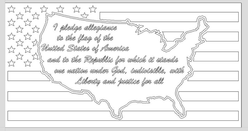 Download Pledge of Allegiance American Flag Tribute Svg-Eps-Dxf-Pdf ...