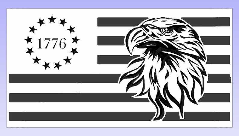 Download Betsy Ross 1776 Eagle Head Flag Tribute Svg-Eps-Dxf-Pdf ...