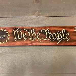 Rustic  1776 We the People patriotic wooden /wood street sign / man cave sign / garage sign custom made.