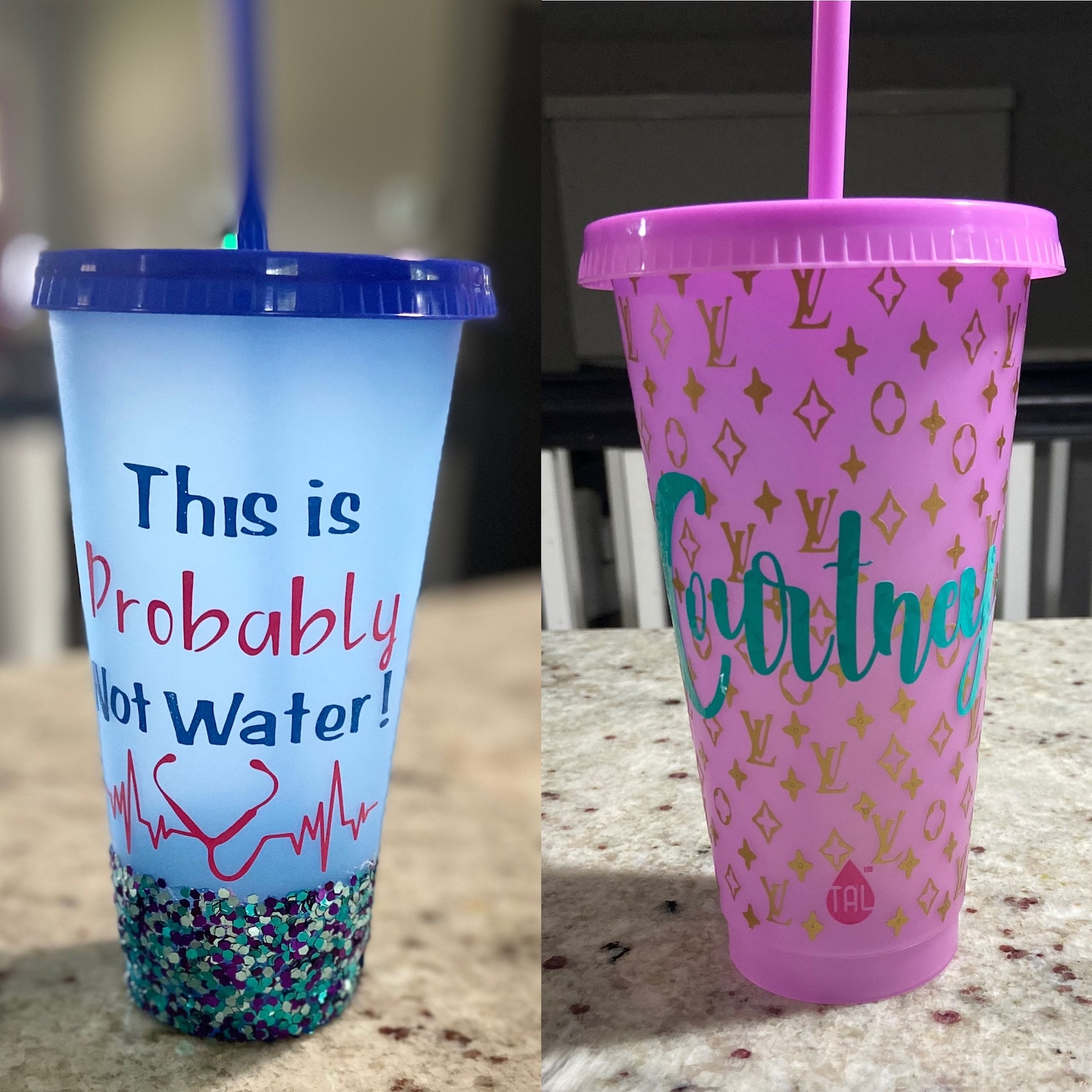 Personalized 24oz Color Changing Cups With Lid Straw Color Etsy