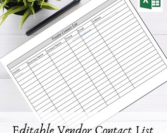 Featured image of post Wedding Vendors List Template