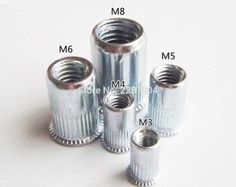 Insert Rivnut Nutsert Screw M3//M4//M5//M6//M8//M10//M12 Flat Head Blind Rivet Nut