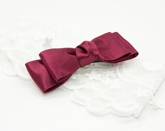 Silky Satin Large Ribbon Bow Barrettes & Clips baby headbands - small bows