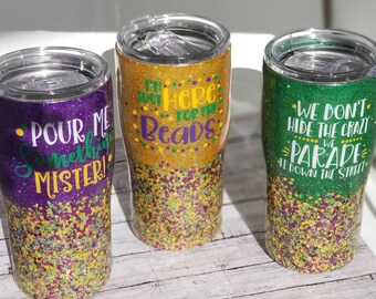 mardi gras yeti cups