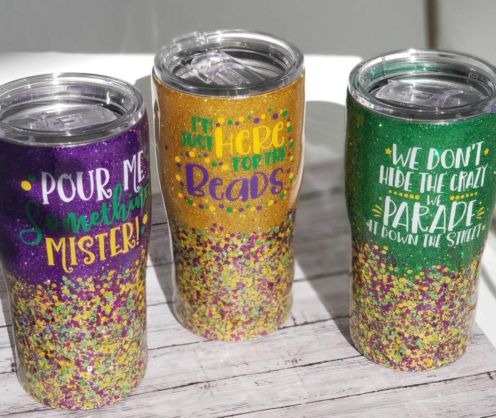 Custom Mardi Gras Tumbler Etsy