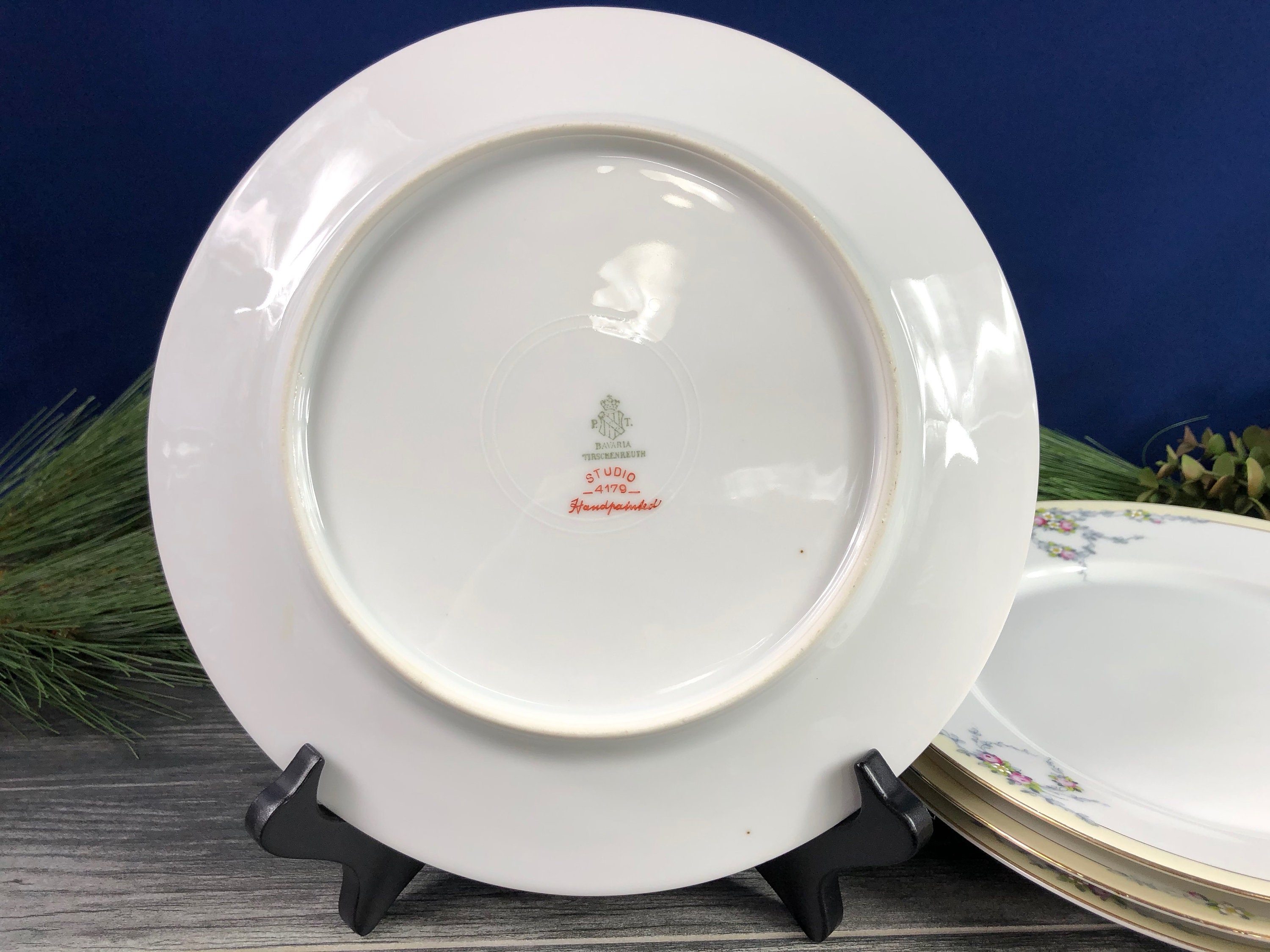Set of 4 Vintage German Dinner Plates Tirschenreuth Studio Etsy