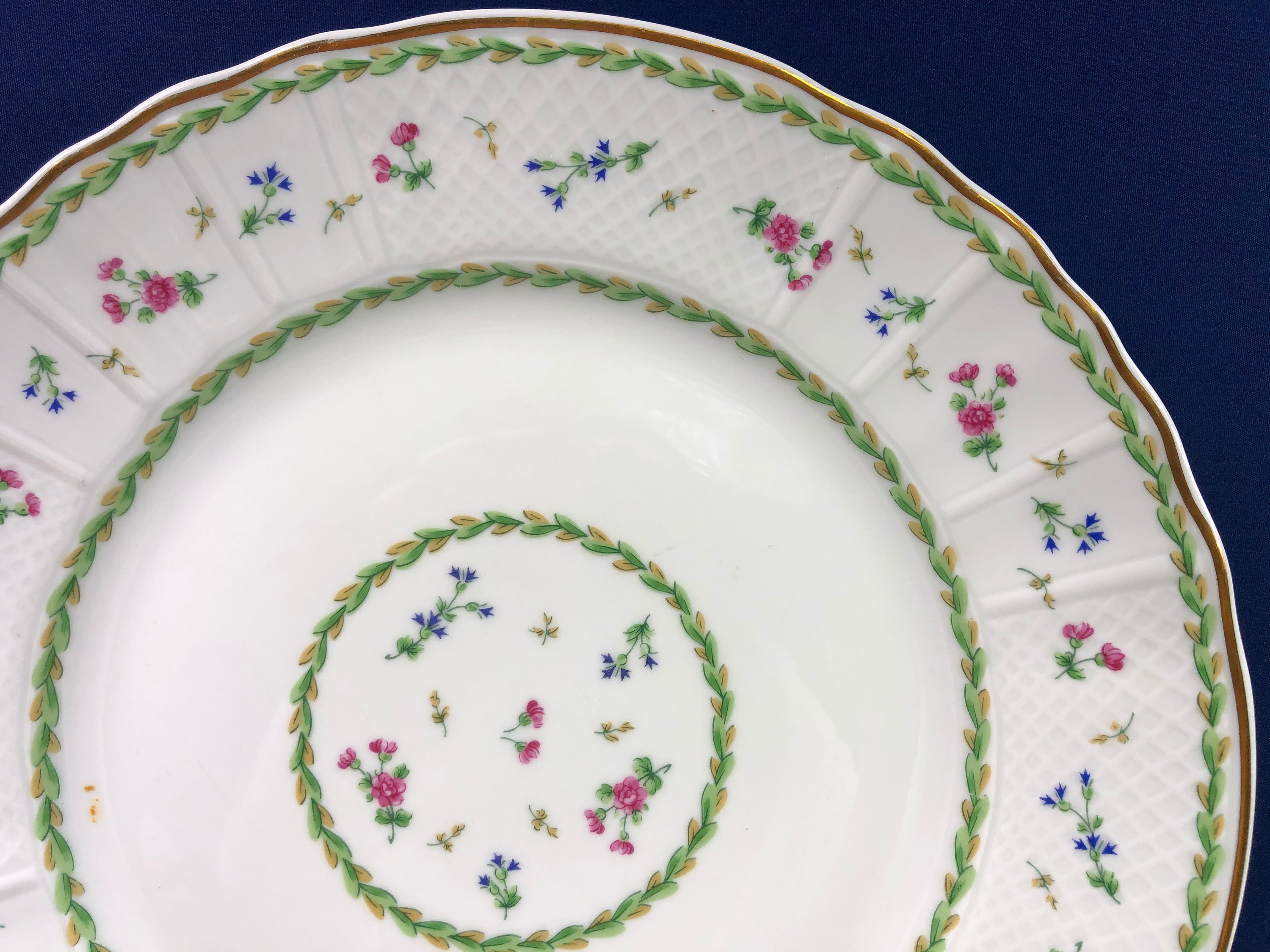 Bernardaud Limoges Dinner Plate, Artois Vert Floral, Vintage