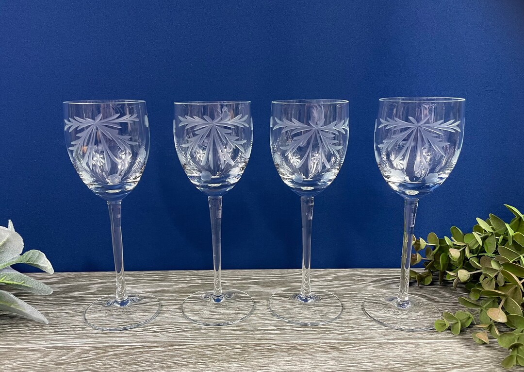 European Cut Crystal Wine Glasses Toscany Crystal Made in Etsy