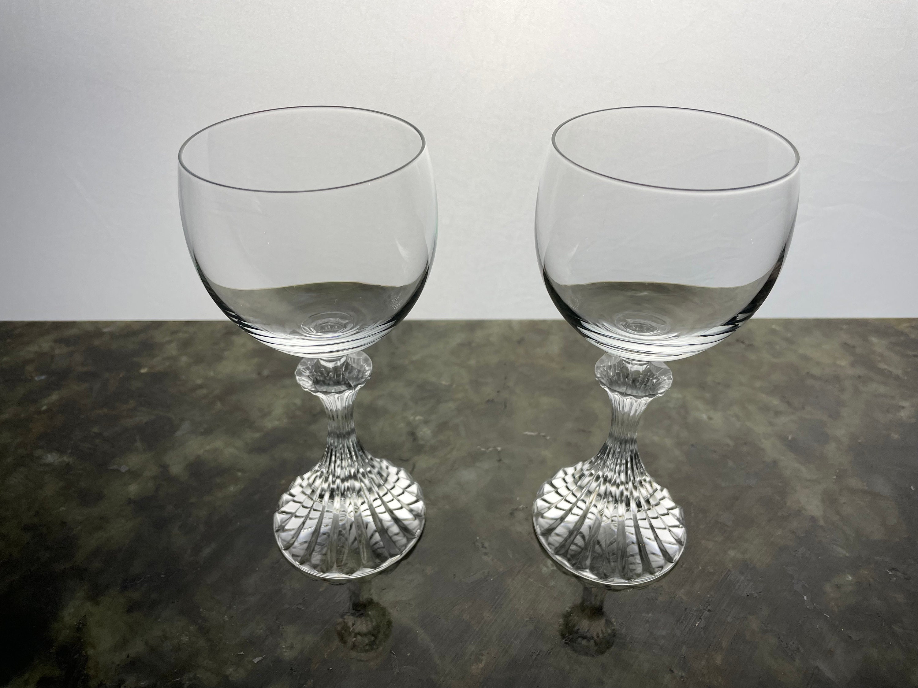 Mikasa Crystal Wine Glasses Vintage - oo7afhg