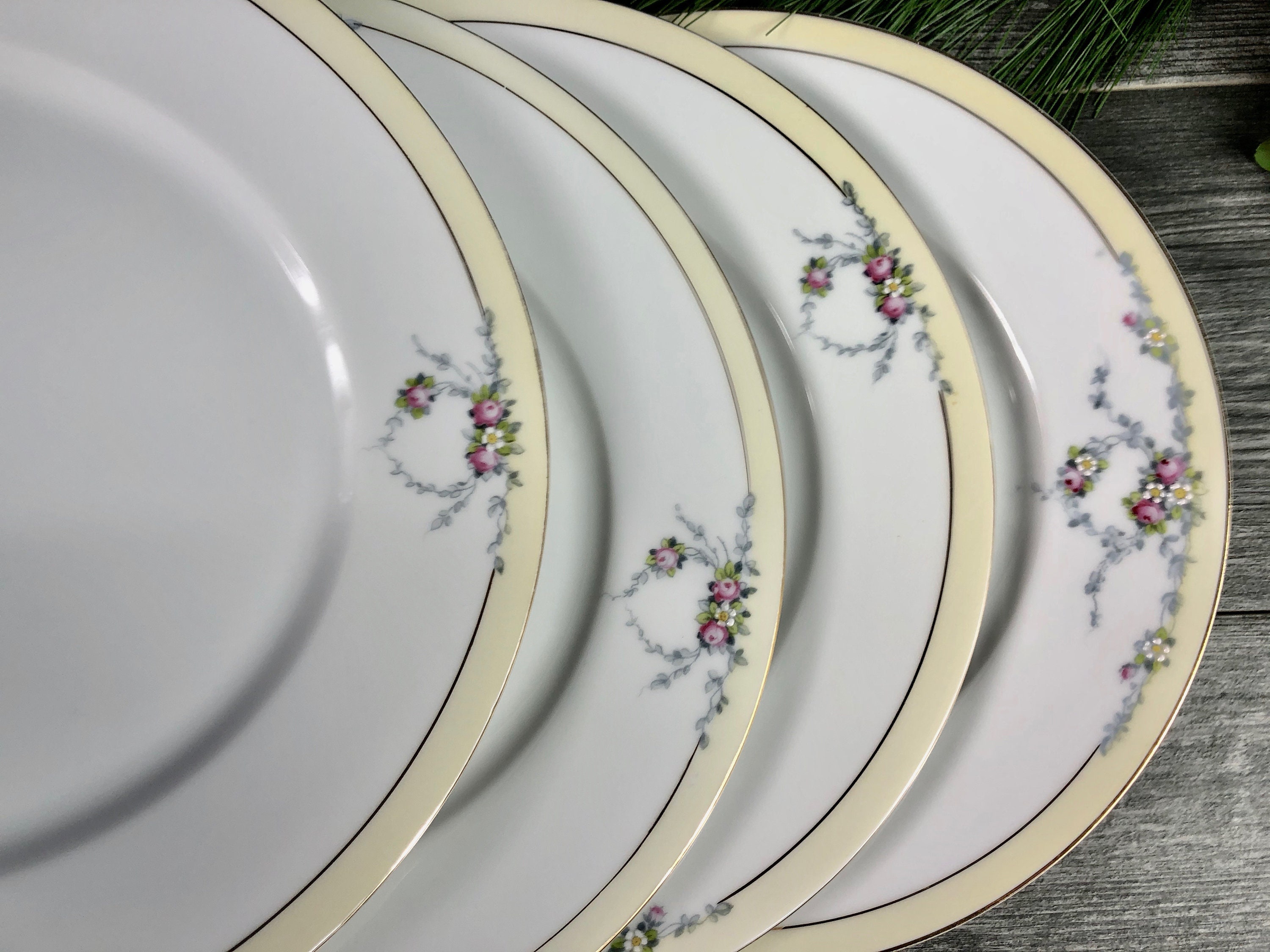 Set of 4 Vintage German Dinner Plates Tirschenreuth Studio Etsy