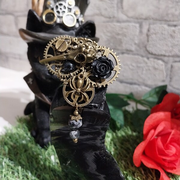 Collection Raven Broche steampunk gothique