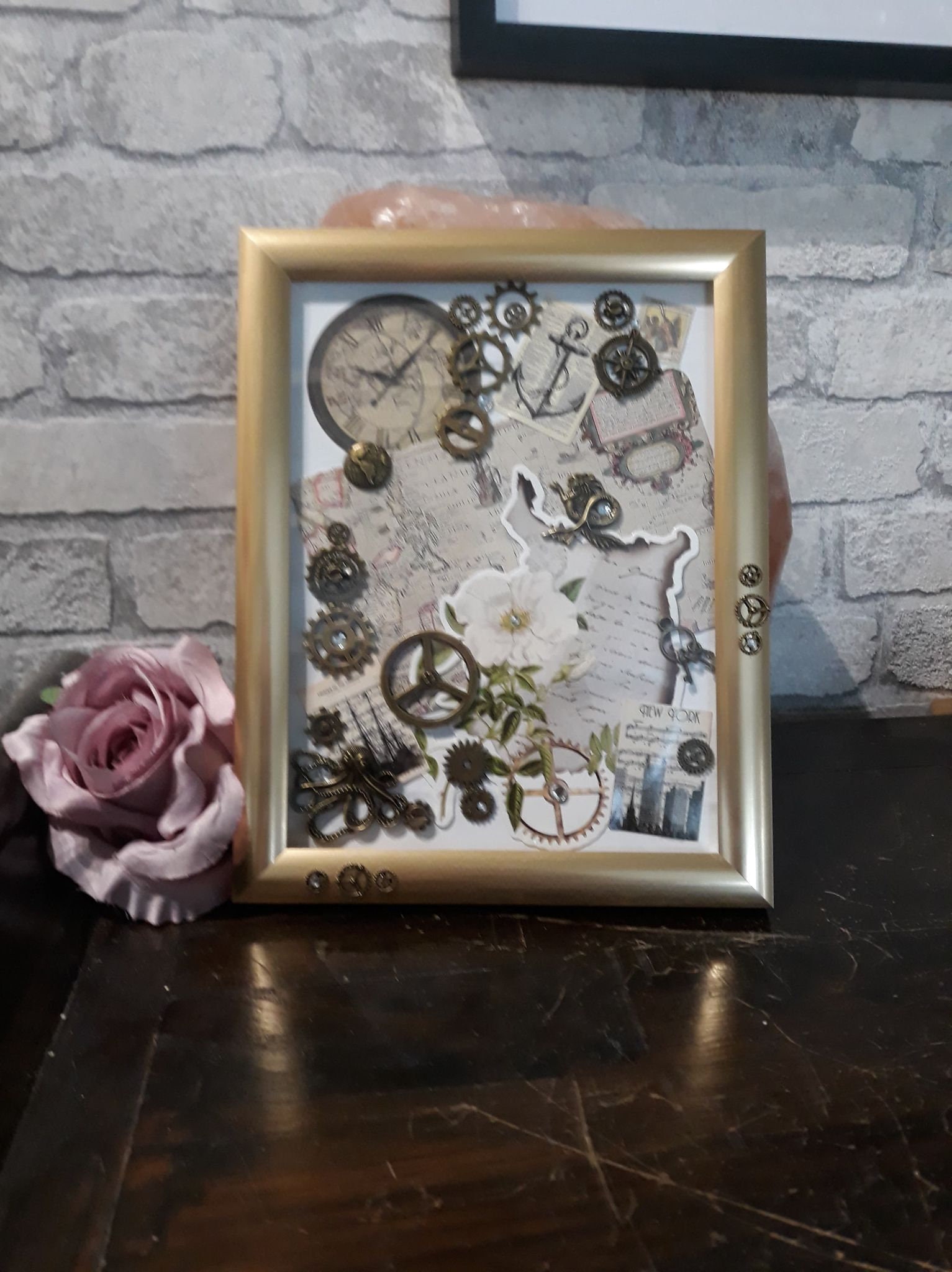 Cadre Décoratif Mural Steampunk Le Voyage Autour Du Monde