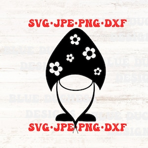 Gartenzwerg, Gänseblümchen, Autospiegel Zubehör, psychedelische Pilze, Retro 70er Jahre, svg, digitaler download, png, Clip Art, Schneidedatei