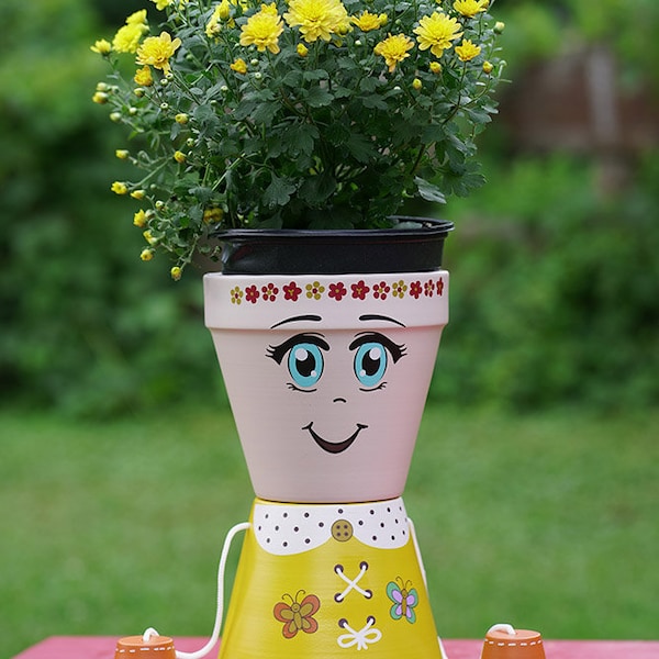 Flower pot people,"Mother » métal enduit de haute qualité pas de rouille et les conditions météorologiques difficiles approuvé et la livraison gratuite dans le monde entier