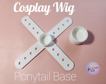 Cosplay Wig Ponytail Base - Screw on - Moldable - 3D Printed - Cosplay Accessories