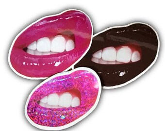 Sneering Lip Pack vinylstickers Waterflessticker Laptopsticker