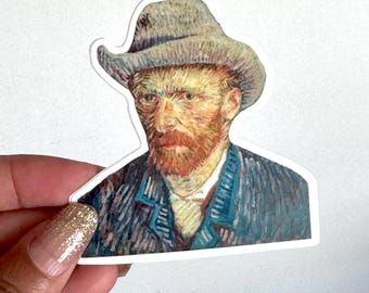Vincent van Gogh “Self Portrait” Vinyl Sticker – 3" × 3" (7.5 × 7.5 cm)