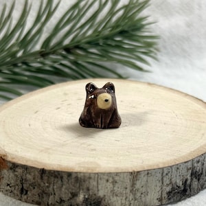 Totem aus Keramik, Waldtier, Sammlerfigur