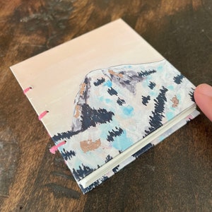 Sunset Mountain Handmade mini 3x3 Watercolor Book, Art Journal, Field Sketchbook, Travel Art Book, Watercolor Book, Pocket Painting Book