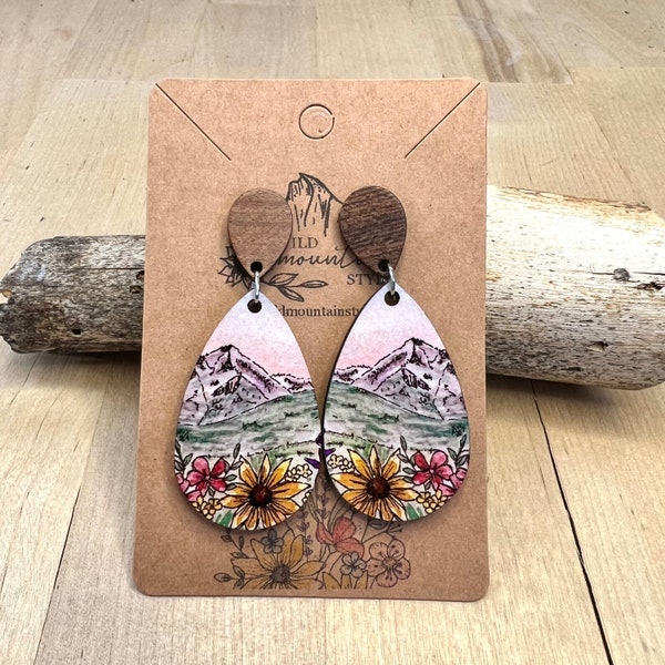 Watercolor Earrings Etsy