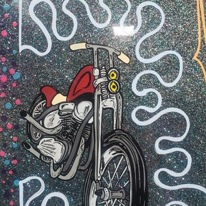Chopper Love hand painted panel