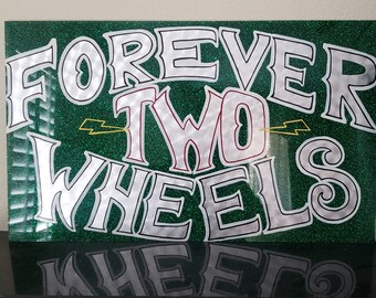 Forever two wheels siler leaf and paint by zook